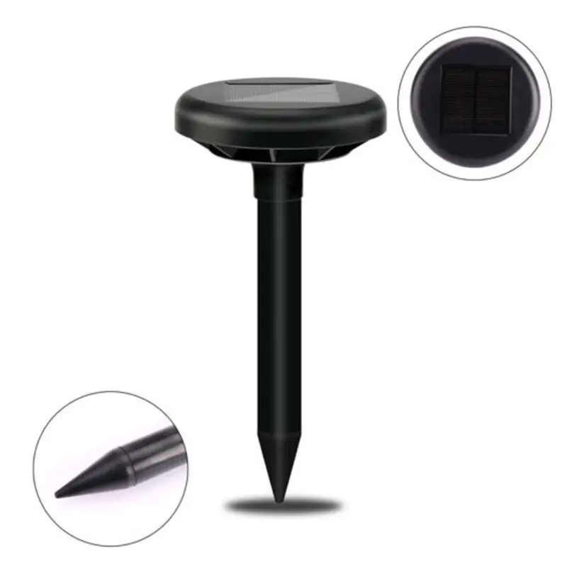 LUXUGLOW 2pcs Outdoor Ultrasonic Pest Repeller Garden Mole Repellent Solar Power Snake Bird Mosquito Mouse Control Yard | Дом и сад