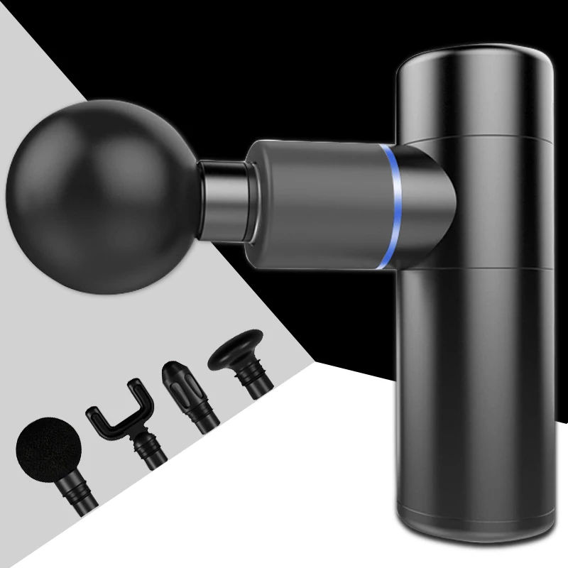 Мини Профессиональный массажный пистолет для тела мышц глубокая фасция массажер