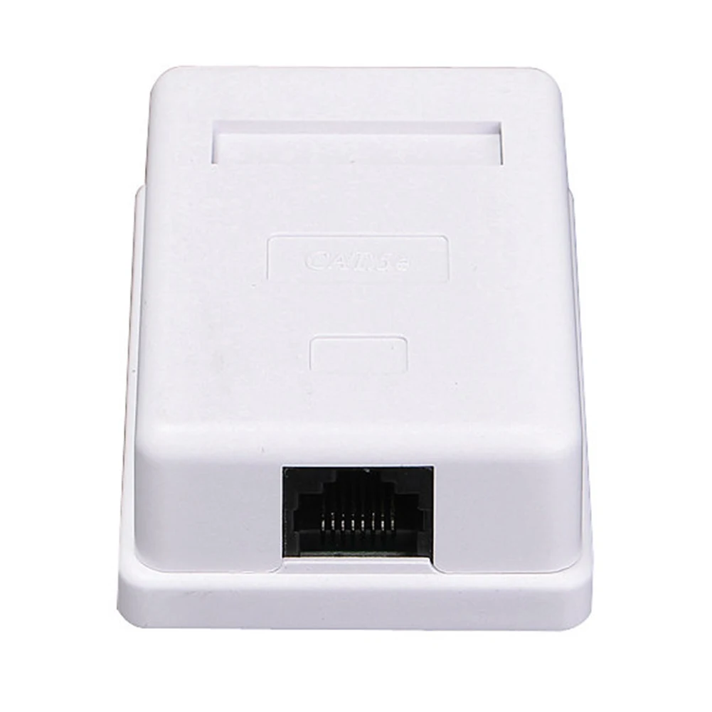 Удлинительный кабель RJ45 Ethernet с одним портом белый сетевой разъем