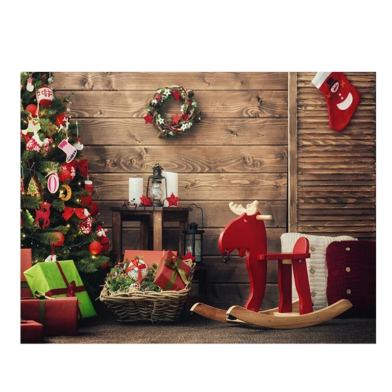 7X5ft Christmas Tree Background Photography Socks Photo Studio Cloth2 | Электроника