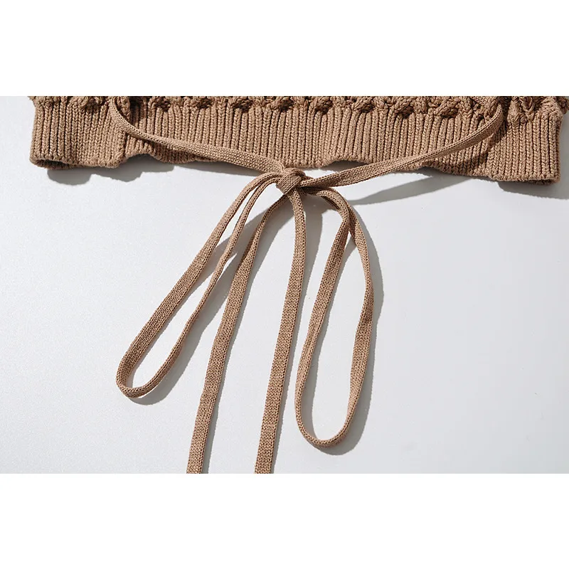 Женский трикотажный свободный свитер [DEAT] белый вязаный с круглым вырезом и