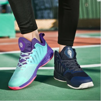 purple blue Оригинальные брендовые баскетбольные кроссовки для мужчин, для взрослых, с воздушной амортизацией, тренировочные кроссовки, мужская обувь Jordan Tenis, дышащая обувь Jordan - Цвет: purple blue