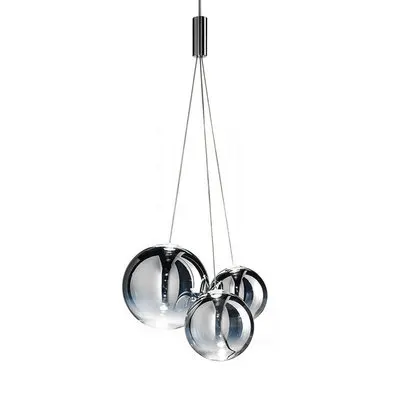 Smoke grey glass Скандинавское розовое золото стеклянный шар Лофт современный светодиодный подвесные светильники освещение Ресторан Бар промышленные подвесные светильники Кухонные светильники - Цвет корпуса: Smoke grey glass