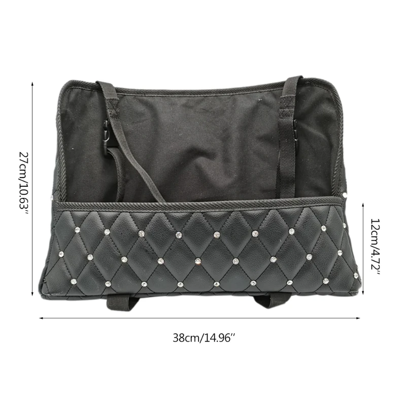 

2021 New Car Net Pocket Black Automotive Storage Pocket between Seats Large Capacity Bag