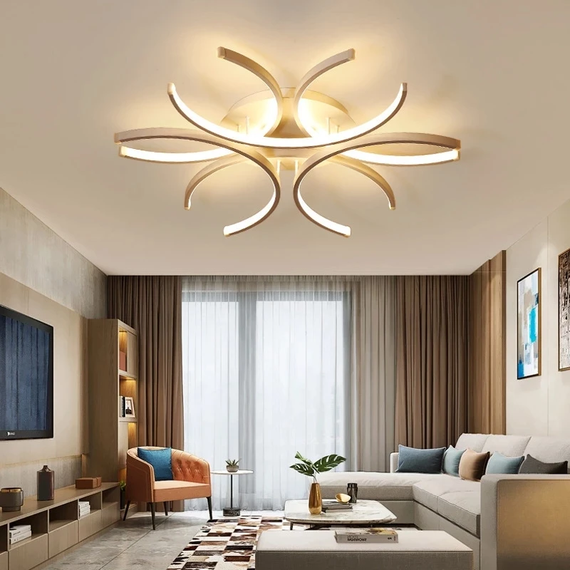 

New White Modern Ceiling Lights For Bedroom Living room Dining room Kitchen Study Dimmable Home Lighting Ceiling Lamp Fixtures
