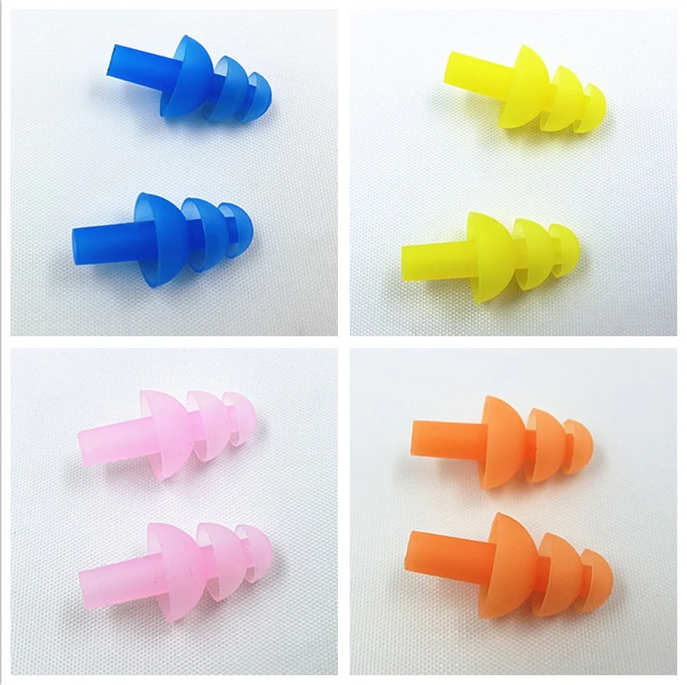 6pairs Protective Silicone Elastic Swimming Reusable Random Color Practical Waterproof Ergonomic Durable Ear Plug | Спорт и
