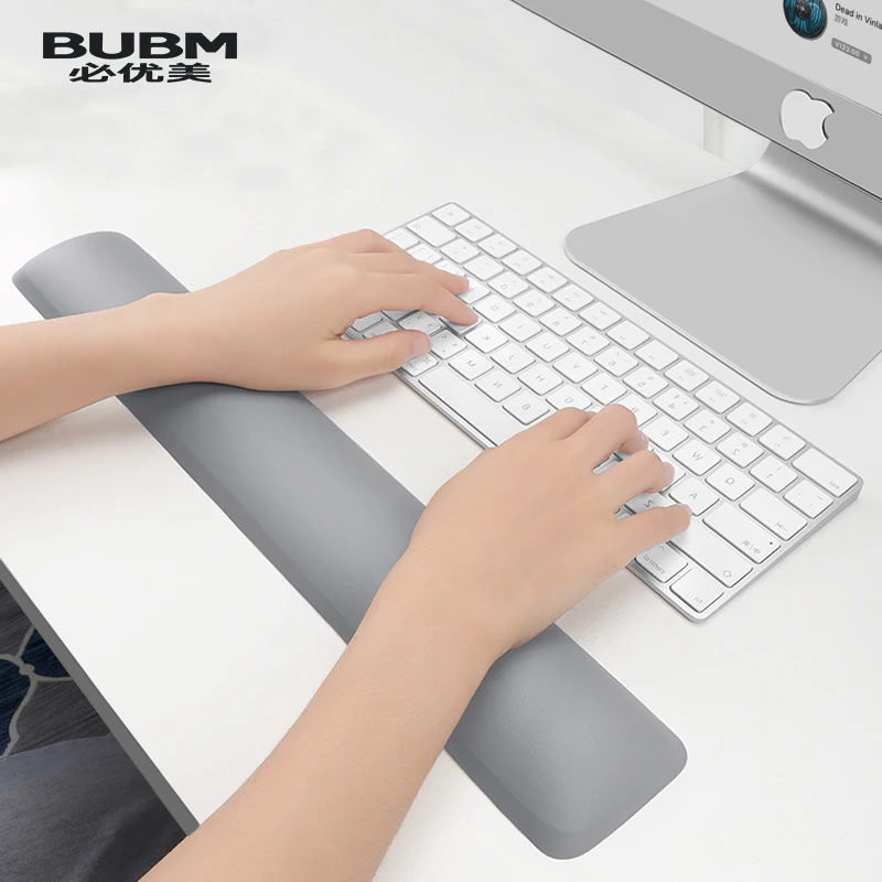 BUBM коврик для мыши с подставкой на запястье эргономичный пенопласт с эффектом памяти удобный коврик для мыши для работы в офисе и игр на запястье облегчение боли - изображение