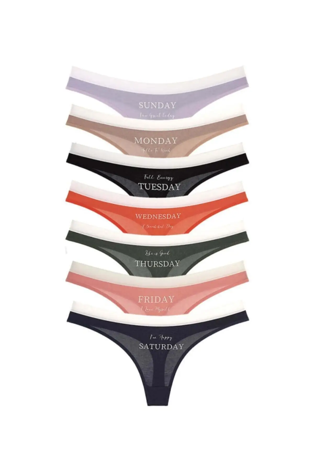 Женские трусики нижнее белье стринги 7 дней недели женские удобная повседневная