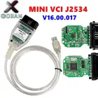 Самый дешевый мини VCI для TOYOTA V16.00.017 один кабель Поддержка Toyota TIS OEM диагностическое программное обеспечение FTDI FT232RQ FT232RL чип