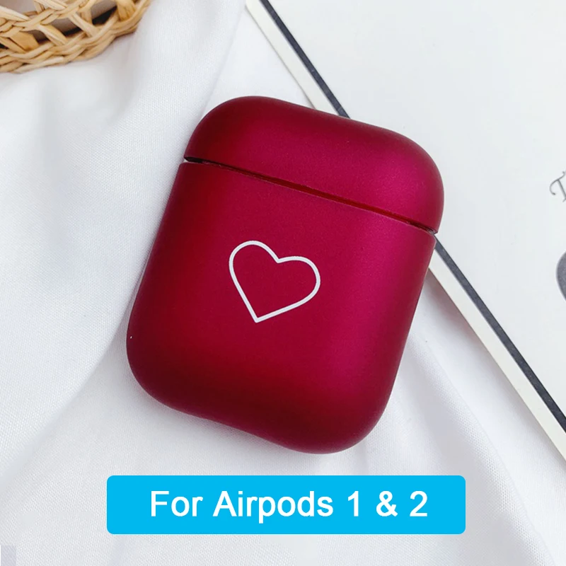red heart YBD роскошный чехол с мраморным рисунком для AirPods цвета чехол для Apple Airpods Air Pods чехол Coque Funda для Airpod аксессуары - Цвет: red heart