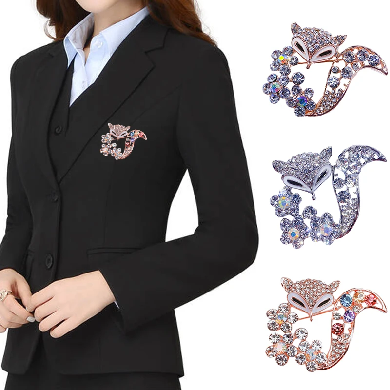 

Korean Version Exquisit Fox Animal Brooch Pin Sweater Coat Hat Scarf Clothing Accessories Jewelry All-match Decorative Brooch