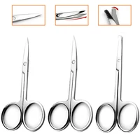 1pc stainless steel eyebrow nose hair scissors cut 3 styles manicure facial trimming small nail makeup beauty tools