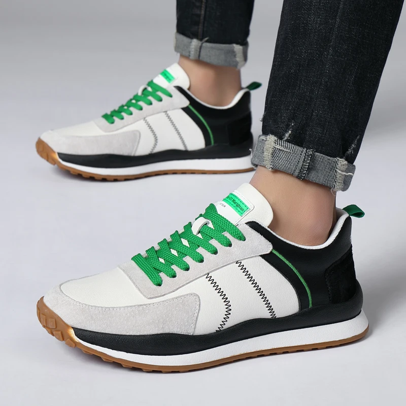 

New Luxury Golf Sneakers Men Brand Designer Walking Sneakers for Mens Anti-Slip Man Golf Shoes Lace Up Leather Golf Trainers Men