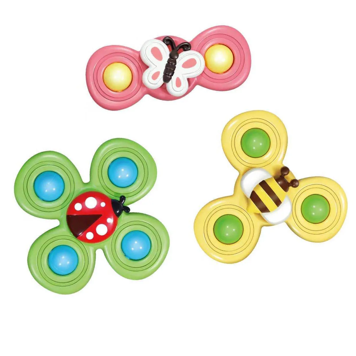 

Baby Rattles Toy For Kids Sucker Spinner Gyro Animal Bathroom Shower Montessori Touch Sensory Toys For Newborn Infant 0-12 Month