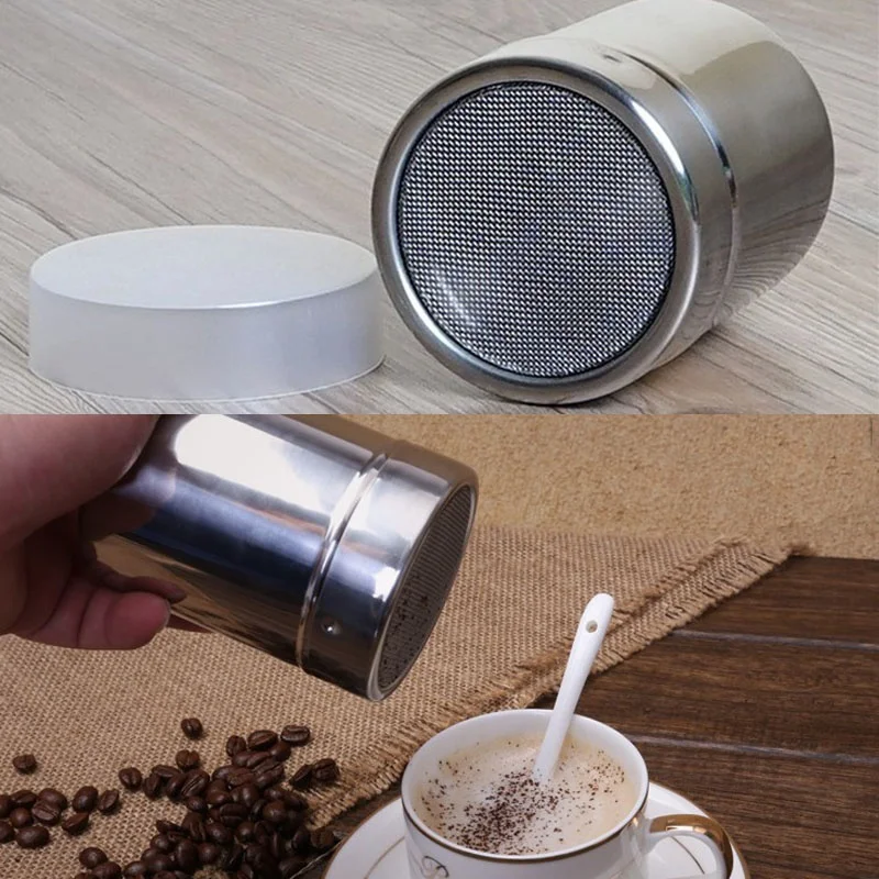 Причудливый кофе порошок Пыльник из нержавеющей стали посыпать какао Корица