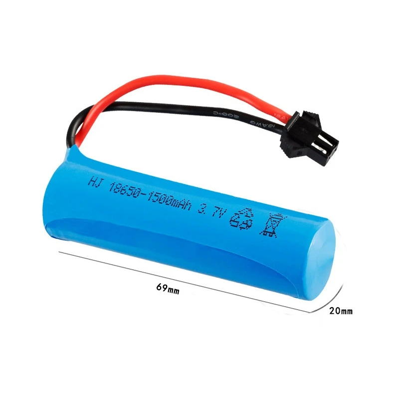 1/2/5/10Pcs 3.7v 1500mah 18650 Li-ion Battery For RC Stunt Car Q85 Q70 Rc Toys SM-2P Plug Boat Water soft Gun | Игрушки и хобби