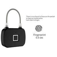 smart fingerprint padlock replaceable battery design smart keyless lock for suitcases school lockers furniture wardrobes
