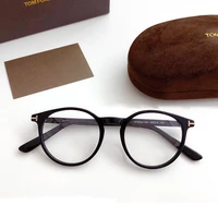 vintage tom for optical eyeglasses frames forde round acetate men women reading myopia prescription glasses tf5524 with case