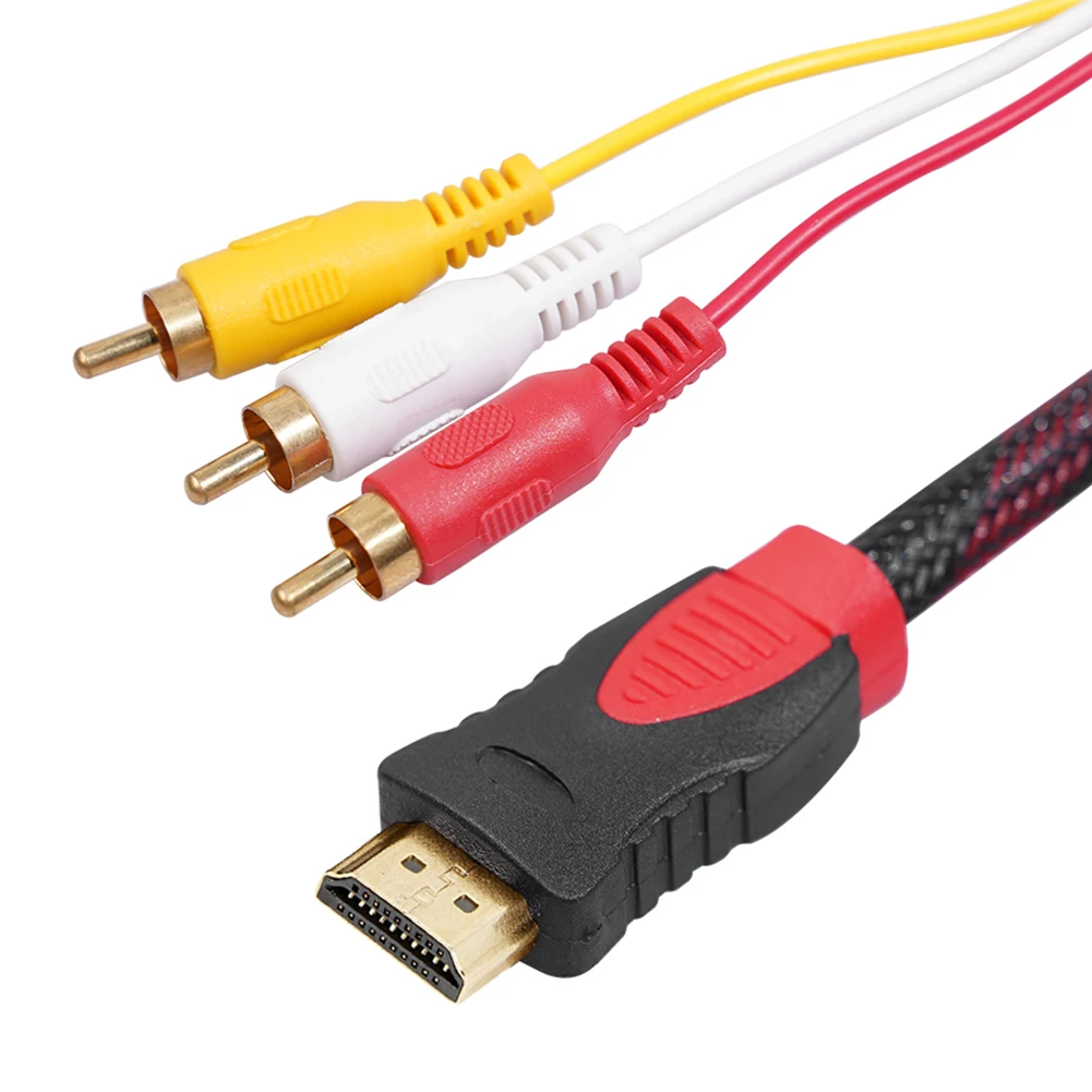 Адаптер HD TV папа к 3RCA аудио преобразователь соединитель компонентный кабель для