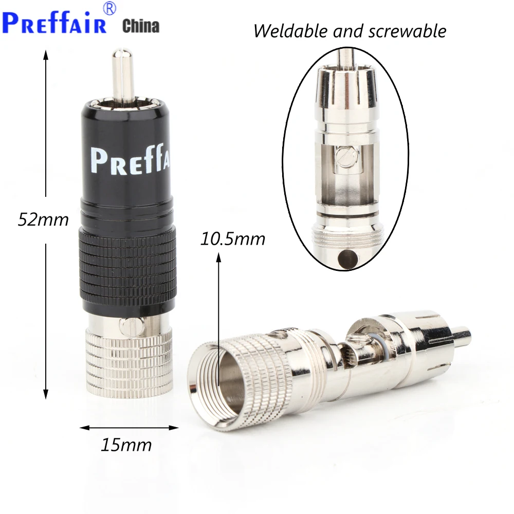 

4pcs Rhodium plated RCA connector unsolder RCA connector screws locking RCA