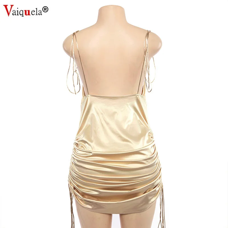 

Party Women's Dress With A Collar And Shoulder Strap And A Backless And Slim Dress A Line Mini Dress Wrap Sundress Robe Bras