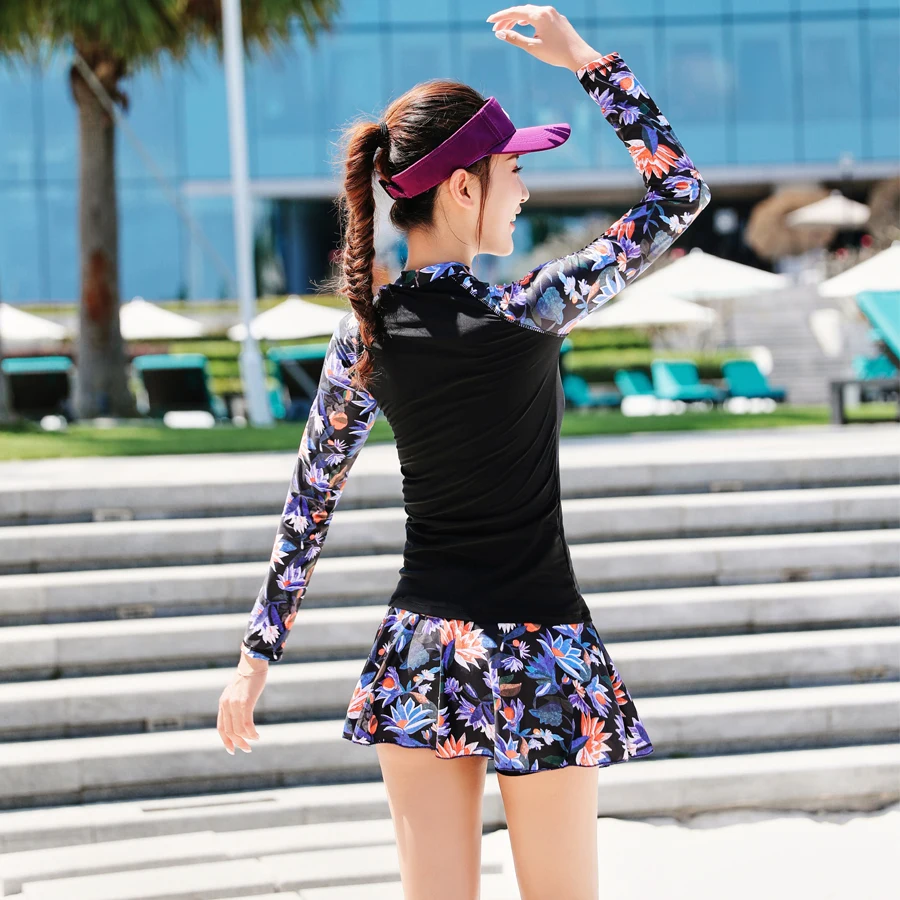 Женский спортивный костюм с длинным рукавом купальный для серфинга из двух