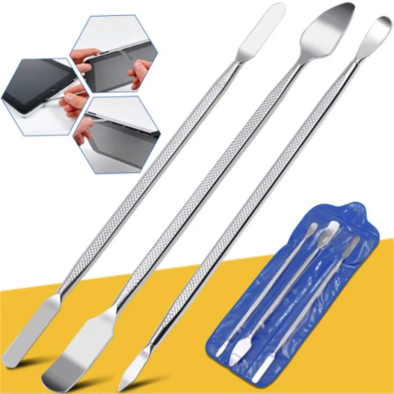 

3pcs Universal Mobile Phone Repair Opening Tool Metal Disassemble Crowbar Metal Steel Pry Phone Hand Tool Set Support dropi