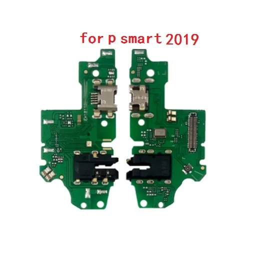 Док-коннектор разъема Micro USB зарядного порта с гнездом для микрофона на Huawei P Smart 2019 (10 штук в лоте)