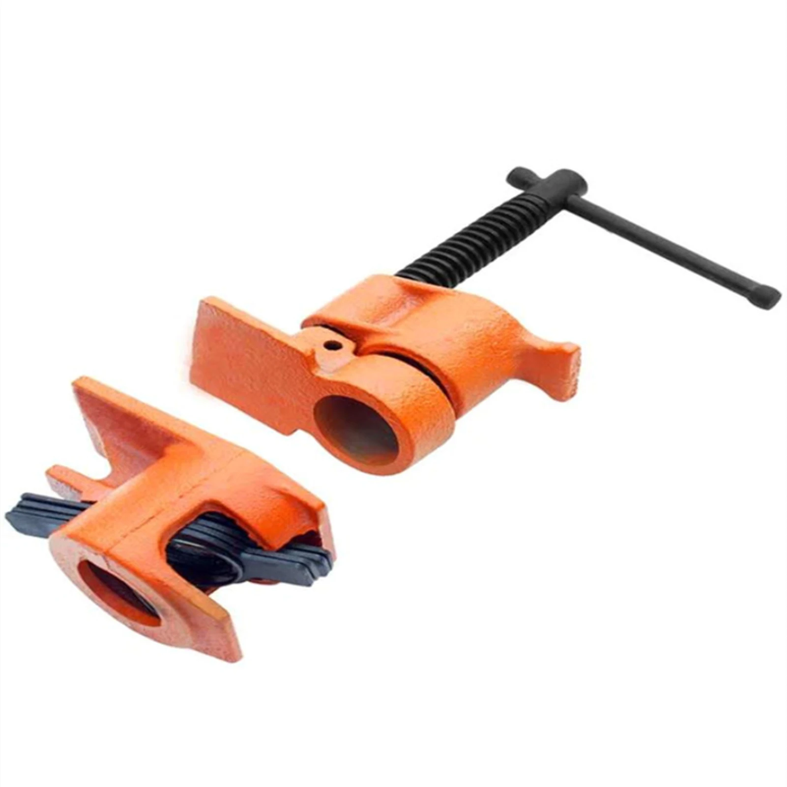 

4 Packs 1/2'' Wood Gluing Pipe Clamp Set Heavy Duty Professional Woodworking Cast Iron Fixture Carpenter Woodworking Tools