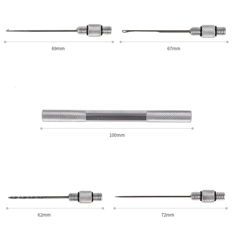 5 шт. рыболовная дрель из алюминиевого сплава игла для плетения волос лески