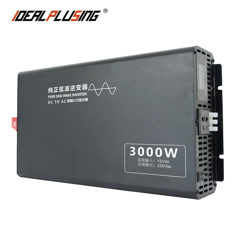 

IDEALPLUSING hot sale LCD pure sine wave 3000w 12v 24v 48v 60v 72v 84V dc to 100v 110v 120v 220v 230v 240v ac inverter