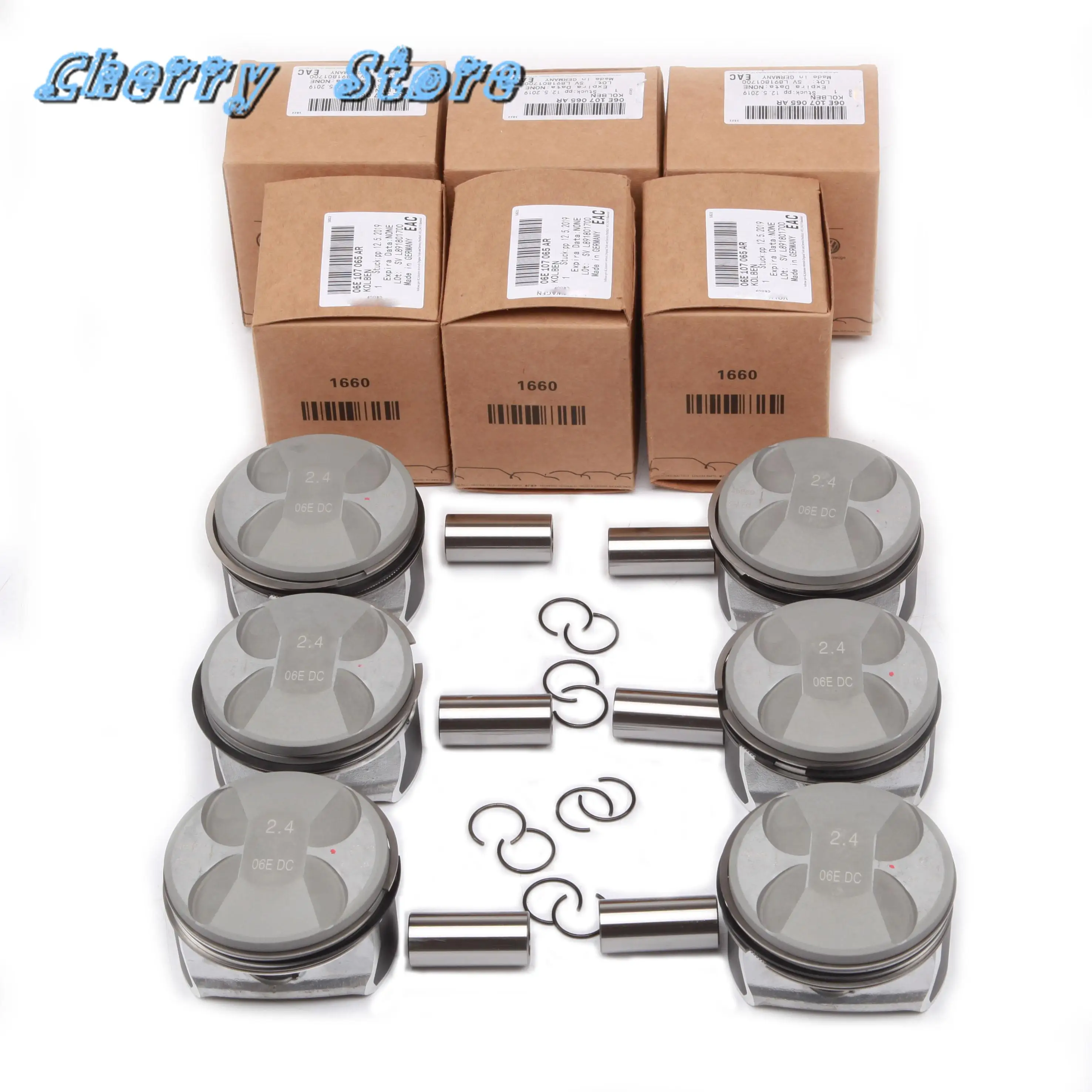 

New 06E107065AD Engine Pistons & Rings Car Assembly Kit 81MM For Adui A6 Avant 4F2 C6 2.4L Pin 19MM 06E 107 065 CQ/AR