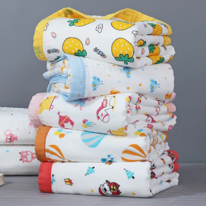 Детские одеяла для пеленания и 6 слойный муслиновый хлопок детское спальное