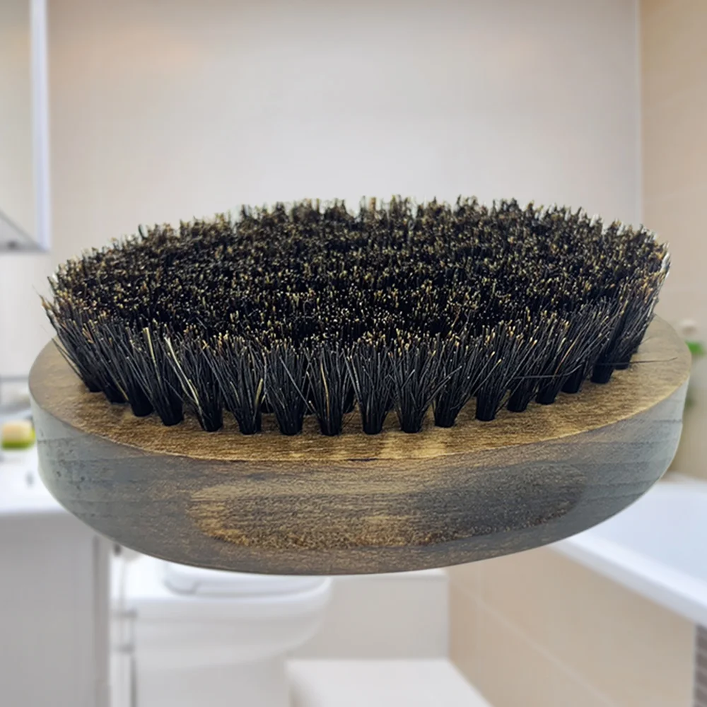 

Beard Brush Solid Beech Natural Hair Brush for Men Shaving Comb, 10.5*6.5*3.5cm