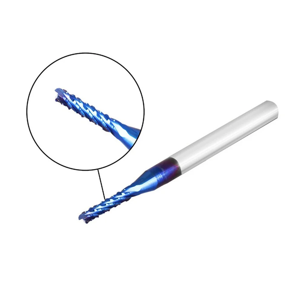 

10 Pcs/Set Blue-Coated Shank End Mill Engraving Bits Alloy Milling Cutter Rotary Burrs Tungsten Steel Spiral Machine Tool