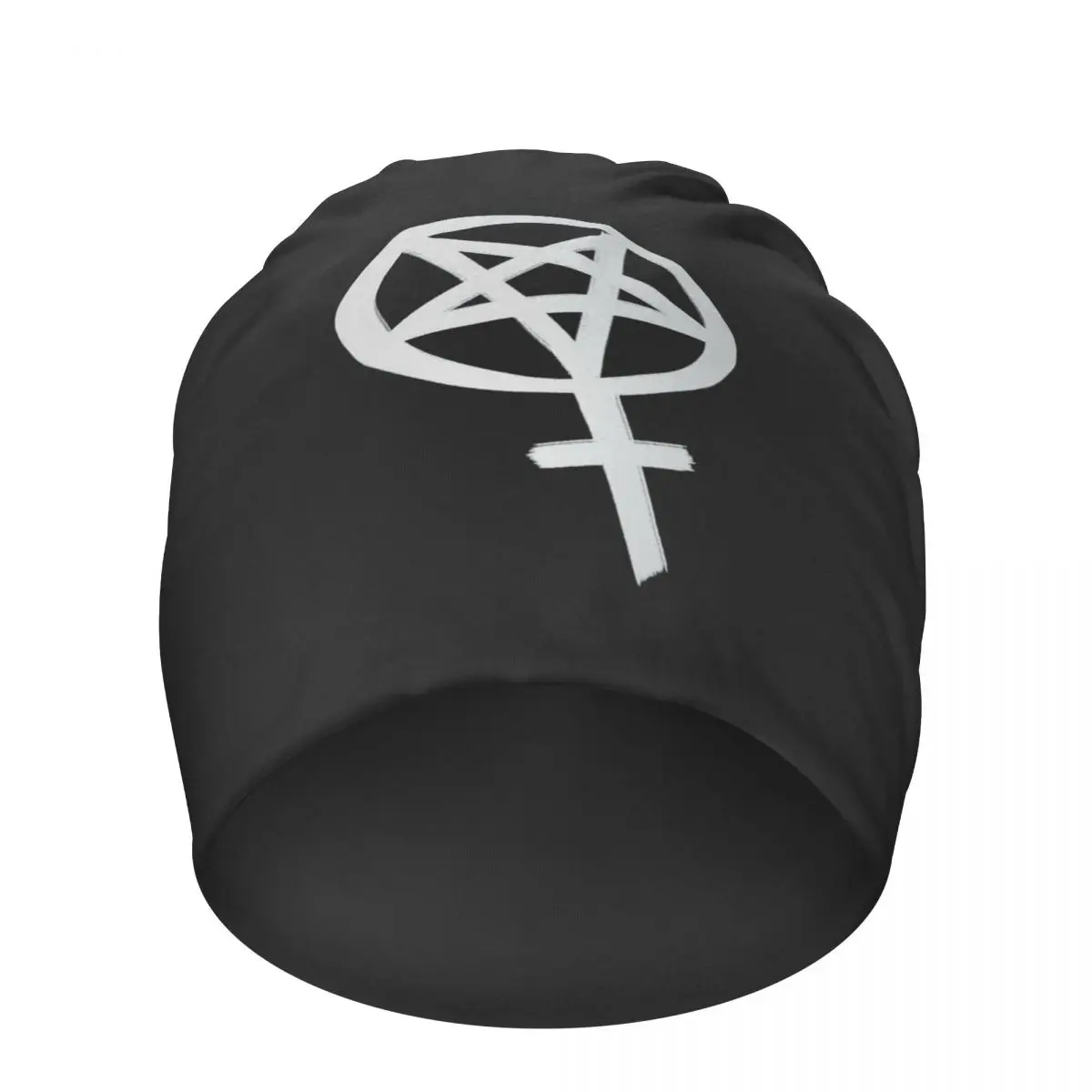 

Female Pentagram Symbol Adult Beanies Pullover Cap Fashion Bonnet Hat Warm Polyester Skullies Beanies Cycling Winter Hat