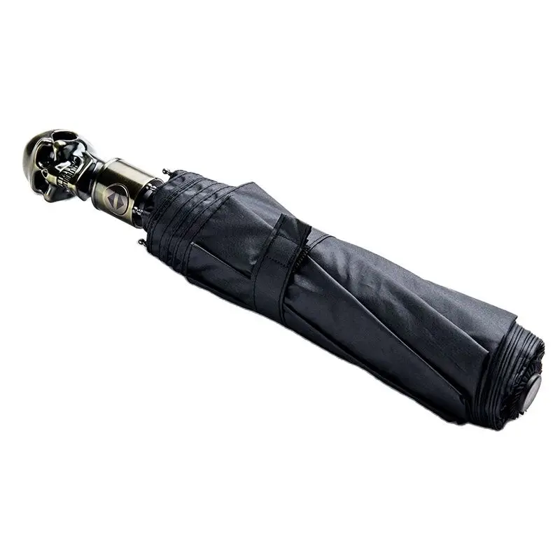 

Полностью автоматический зонт с черным скелетом, большой складной зонтик от солнца, ветрозащитные зонты от дождя с защитой от УФ-лучей, пода...