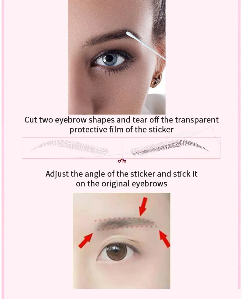 

10pair/sheet Eyebrow Tattoo Sticker Waterproof Natural Long Lasting Water Transfer Eye Brow Stickers Eye Makeup Cosmetics Tools