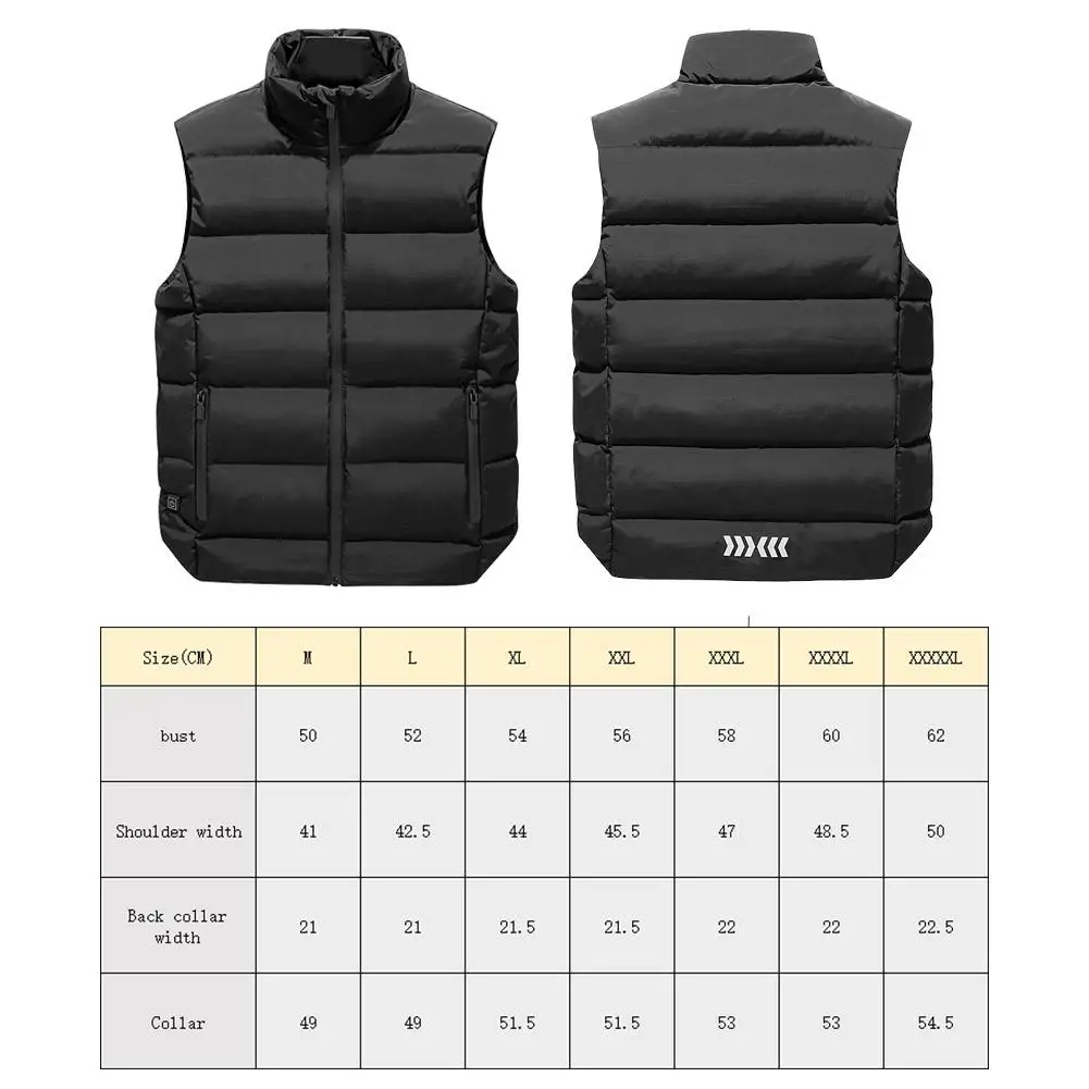 

USB Charging Heated Motorcycle Rider Vest Winter Rapid Heating Vest With Reflective Strip Washable Electric Warm Heated Jacket