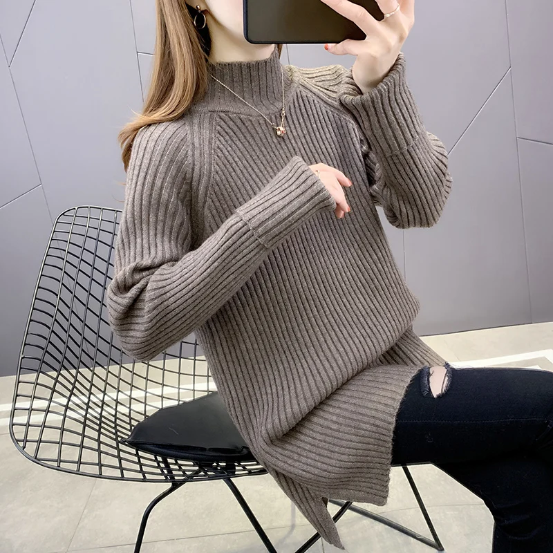 

Номер 191876, № 3 в 6 】 Однотонный свитер с длинным рукавом и высоким воротником [1128] 60