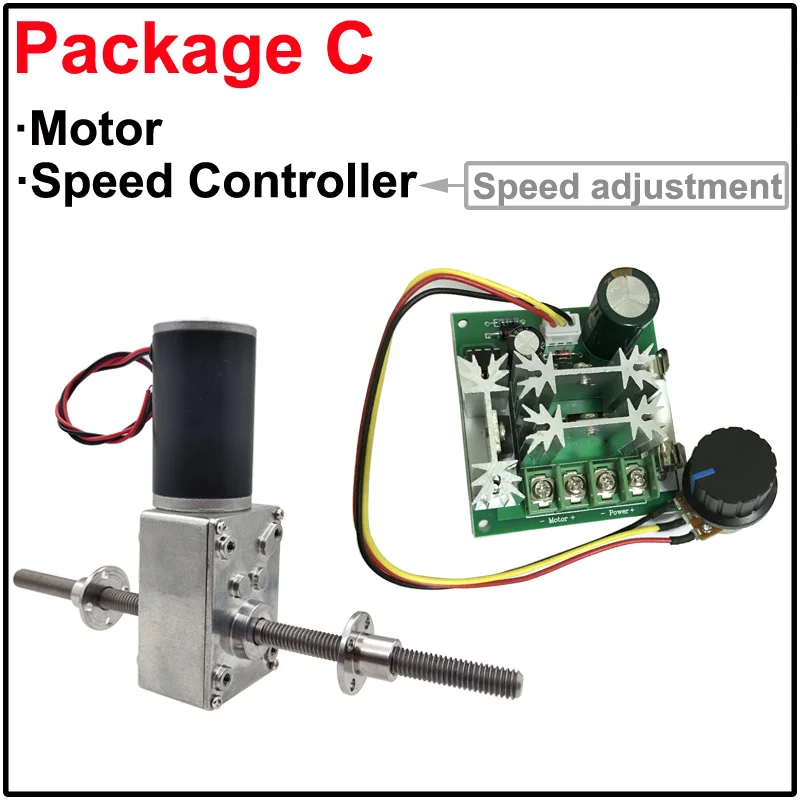 Реверсивный мотор червячный с автоблокировкой 12 В 24 постоянного тока M8 двойной