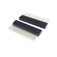 10 pcs pc104 2 54 mm pitch 2x20 pin 40 pin female double row long pin header strip industrial computer connector sockets