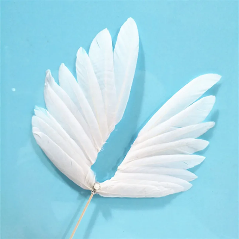 Крылья ангела топперы для торта Свадебный кекс флаг украшение вечерние ринки