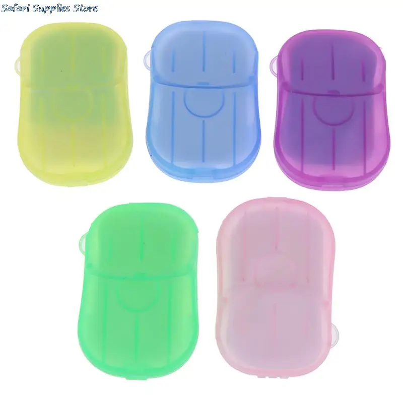 20pcs / box Portable soap paper Disposable Mini outdoor product | Спорт и развлечения