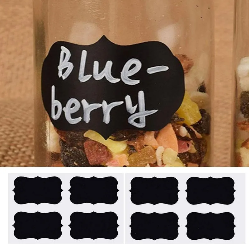 

5pcs Blackboard Sticker Bottle Stickers Kitchen Jar Labels Tools Stickers Erasable Organizer Cooking Kitchen Label Sticker A6Z3