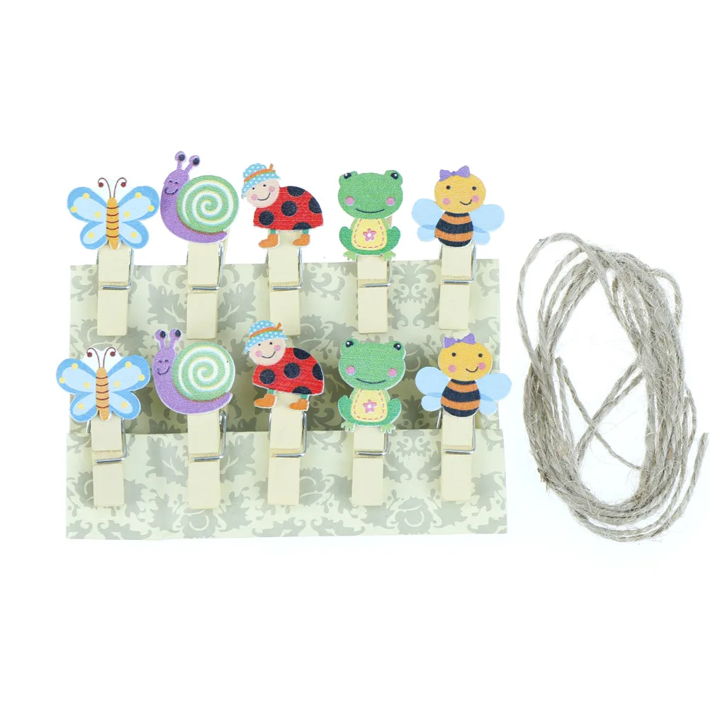 

8/10pcs/pack Heart DUCK Fruit Annimal Shape Wood Clips Office Binding Decoration Supplies Heart Mini Wood Clothespin Clips