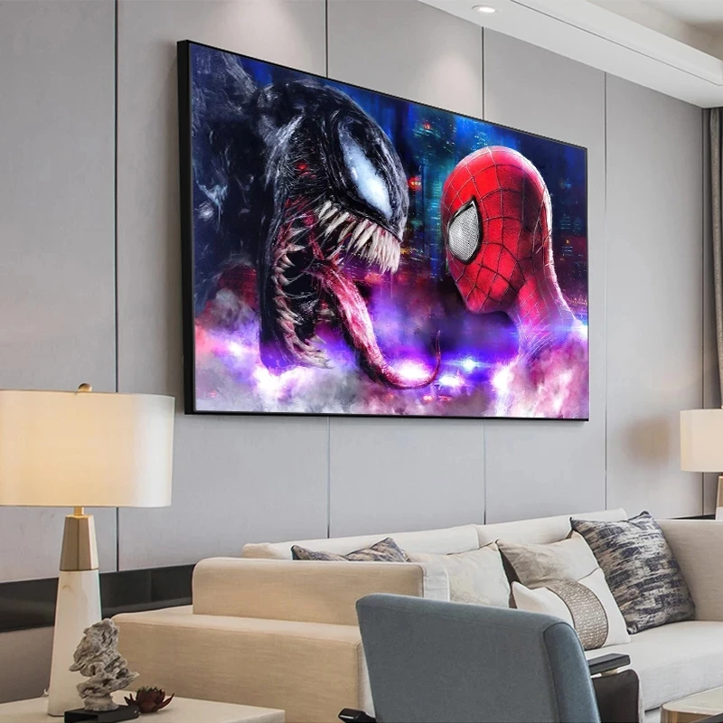 

Printed Spider-Man Canvas Venom Home Decor Marvel Wall Art Movie Painting Modular Poster HD Modern Picture Living Room No Frame