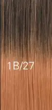 FT1B 27 Blice 18-26 дюймов Синтетические волосы для наращивания 1 шт./упак. прядь Yaki прямая завивка Омбре цвет Kanekalon волосы красный серый - Цвет: FT1B 27