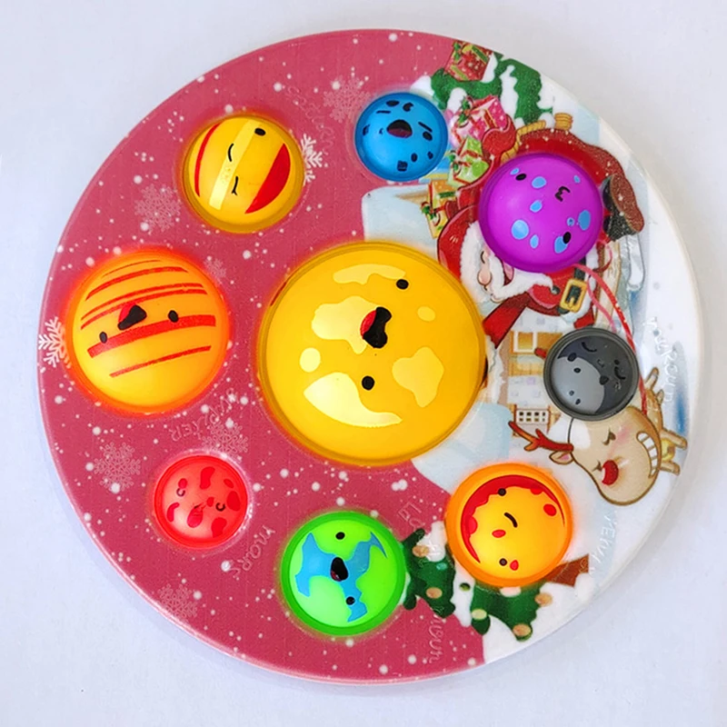 Push Galaxy Bubble Fidget Sensory Toy Adult Stress Relief Squeeze Children Toys Colorful Planets Squid Game Toys enlarge