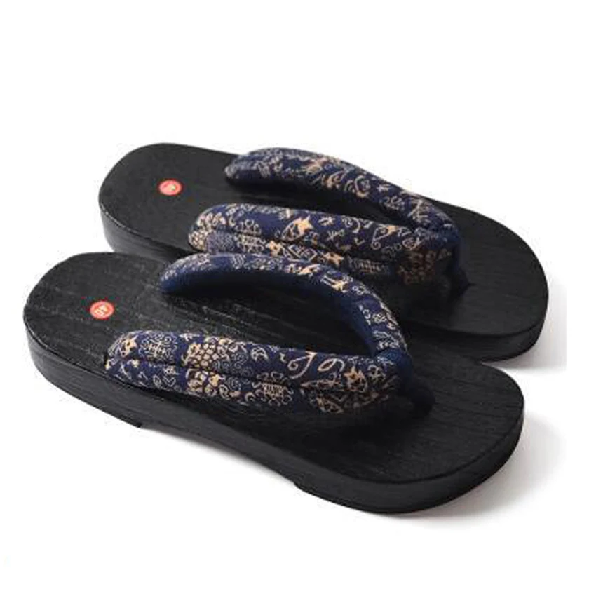 Шлепанцы унисекс с круглым носком для мужчин и женщин деревянные тапки из